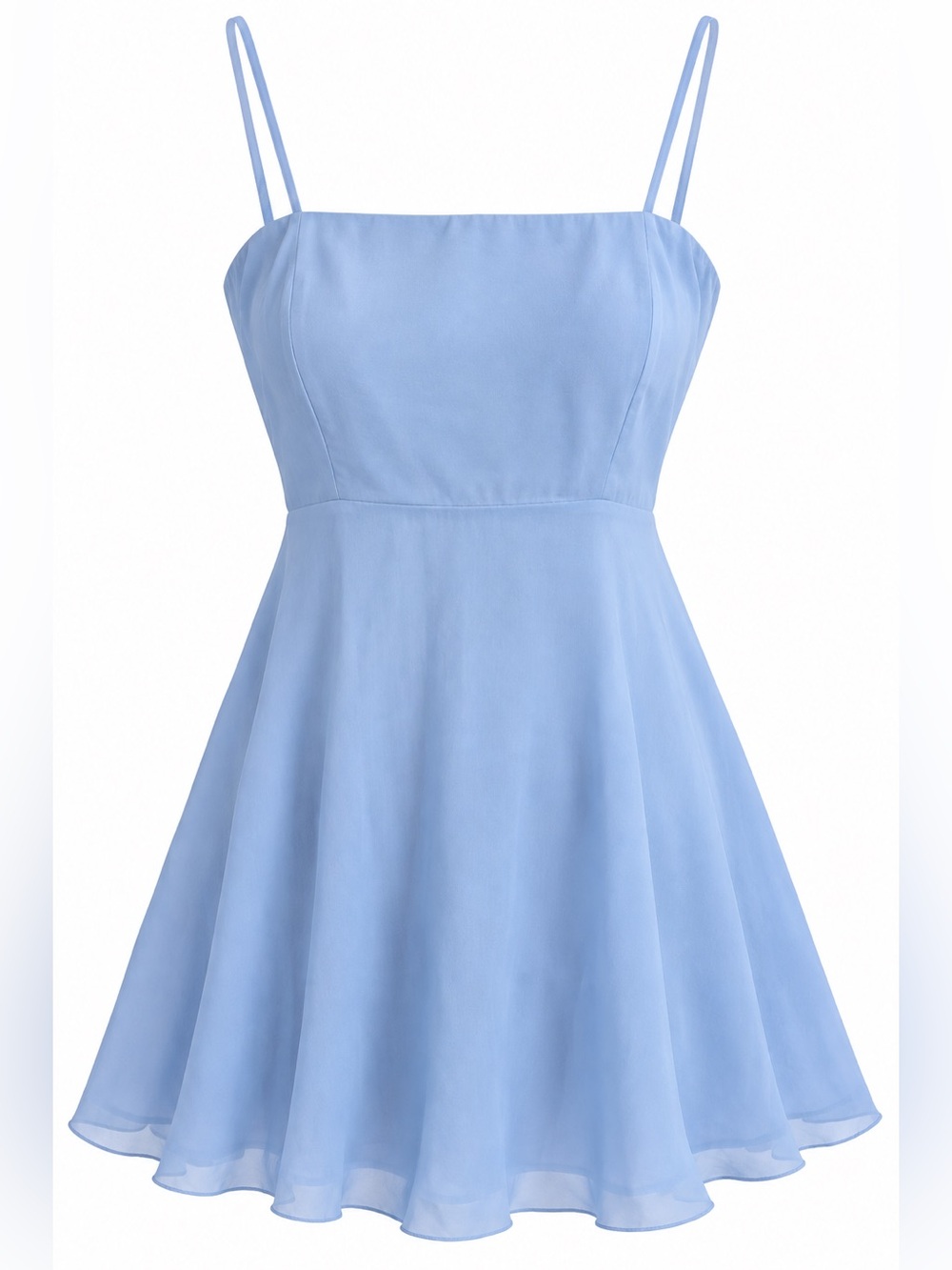 Lily Rose Pale Blue Spaghetti-Strap Mini Dress